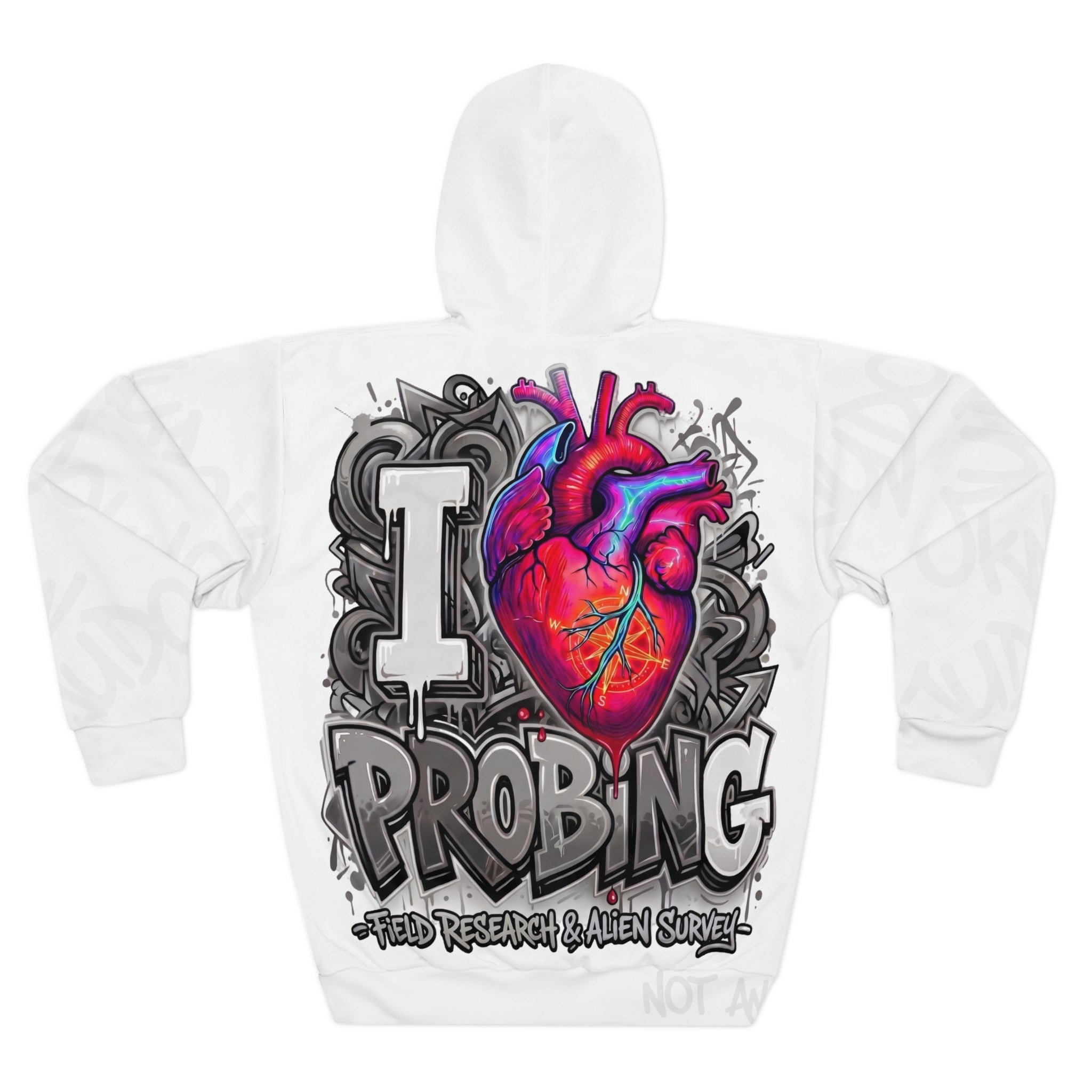 I Heart Probing Hoodie – Graphic Alien Research Pullover