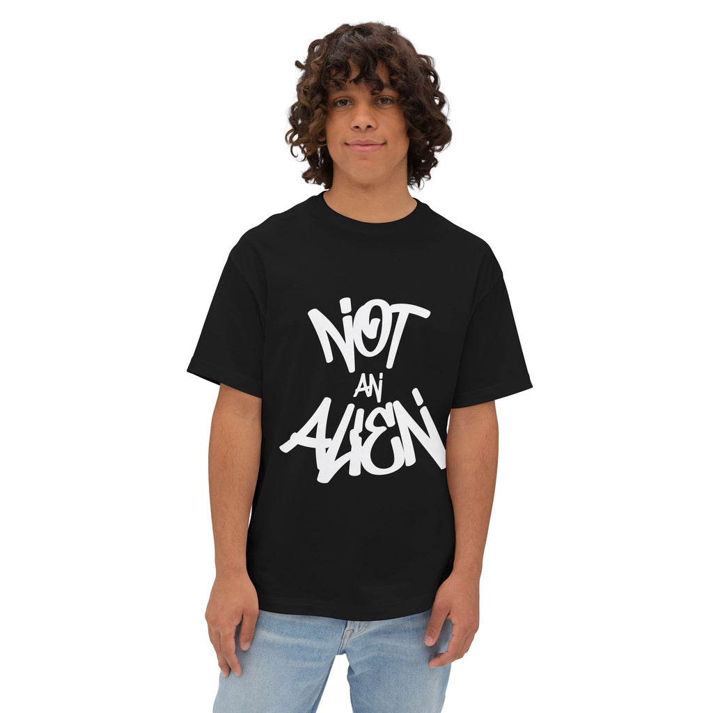 "Not An Alien" Unisex Heavyweight Streetwear Graphic Tee