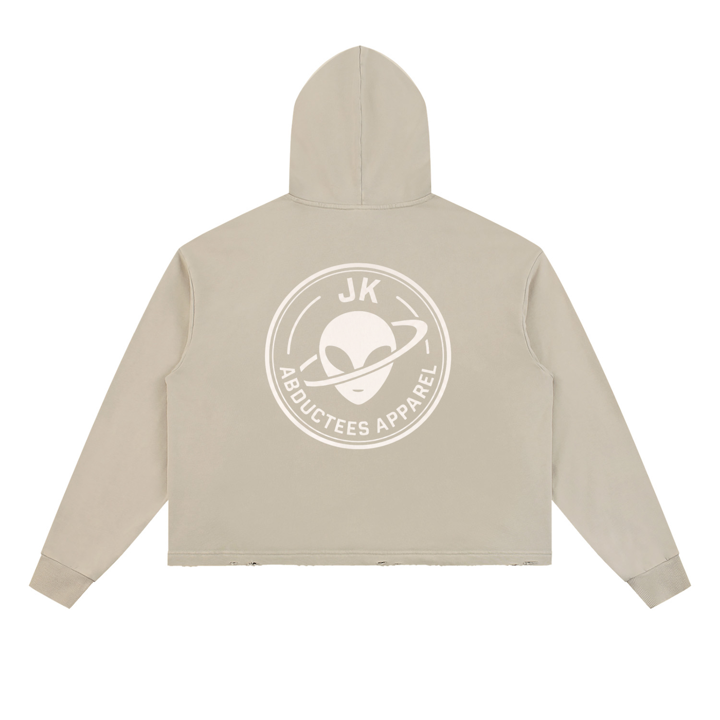 Vintage Washed Frayed-Hem Hoodie