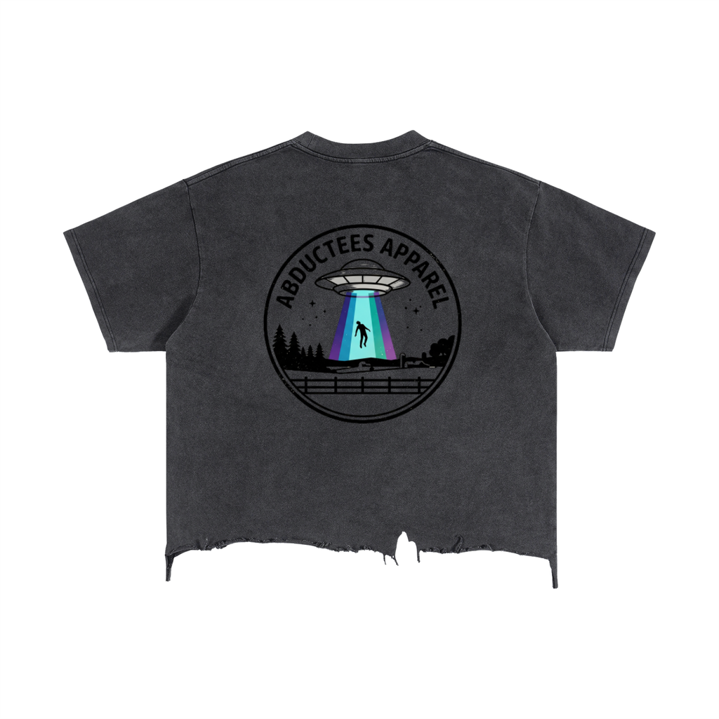 Vintage Wash Boxy Distressed Hem T-Shirt