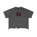 Vintage Wash Boxy Distressed Hem T-Shirt