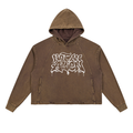 Vintage Washed Frayed-Hem Hoodie