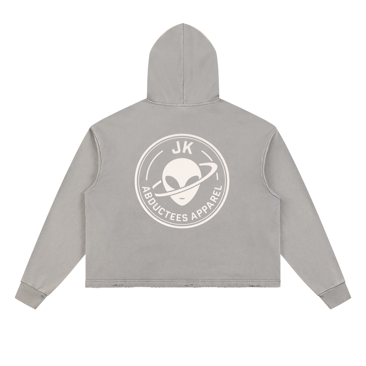 Vintage Washed Frayed-Hem Hoodie